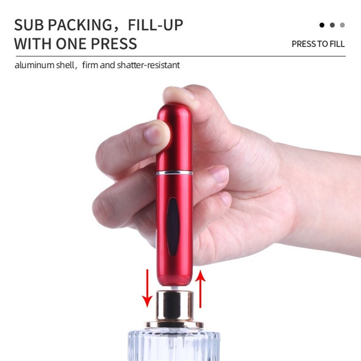 5ML Mini Travel Pocket Aluminum Perfume Atomizer Spray Bottle
