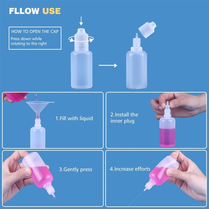 Plastic Squeeze Dropper Bottles