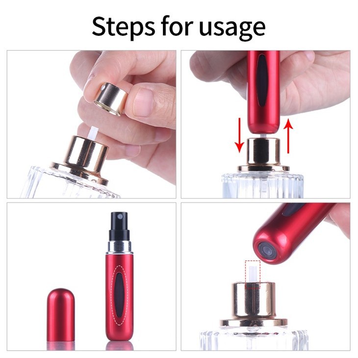 Refillable Aluminum Atomizer Perfume Spray Bottle